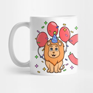 I am 3 with lion - kids birthday 3 years old Mug